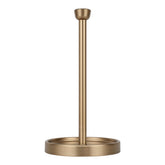 Ivilon Warm Gold countertop paper towel holder front view with stable base.