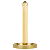 Ivilon paper towel holder in gold polished finish with weighted base for stability.