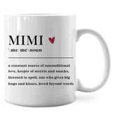 IWXYI Grandma Mimi Definition Mug 11oz full view for daily coffee