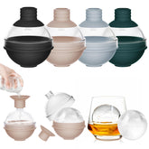 Iyestop large ice ball mold creates 2.4-inch spheres for whiskey and cocktails.
