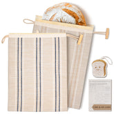 JACYAO'S beeswax bread bag outer linen layer, breathable storage for fresh bread