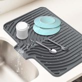 JACZZO dish drying mat drain lip keeps counters dry