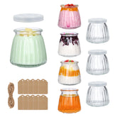 Jaisie.W 4 oz clear glass mini jar with wide mouth for easy refills.