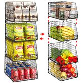 Jakyitvi 4-pack stackable basket front view, easy access to produce.