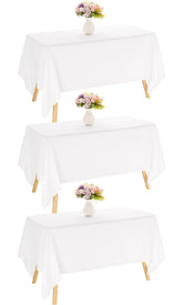 JALANCY rectangle tablecloth 60x102 white pack of 3 for elegant events