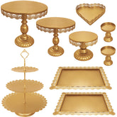 JALANCY 9-piece cake stand set ready for elegant dessert display.