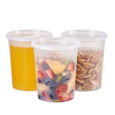 Jaluxing 32oz deli containers with lids for organized meal prep.