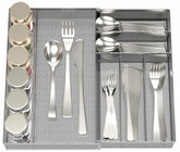 Jane Eyre utensil drawer organizer with mesh design for quick drying and easy cleaning