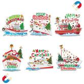 JAPBOR Christmas cruise door magnet 6pc on fridge for festive decor