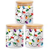 JarThenaAMCS Christmas glass jar set with airtight lids on a countertop