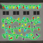 JarThenaAMCS Christmas magnets glow on the garage door after light exposure