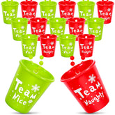 JarThenaAMCS Christmas shot-glass necklace in red and green, festive party accessory