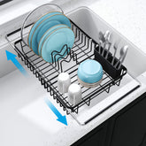 JASIWAY in-sink dish drying rack over sink setup with space-saving design