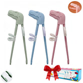 Jawbush dinosaur head chopsticks for kids during mealtime, playful learning