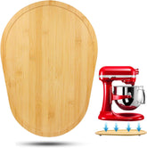 JAYOBGO bamboo slide mat under a KitchenAid 5-8 Qt mixer for smooth glide.