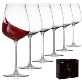 JBHO hand blown Bordeaux wine glass set with 18oz capacity for generous pours