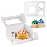 JCD 8-pack bento cake box with clear window showcases treats