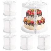 JCD clear cake box top view showcases pastries with pristine visibility for gifting