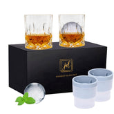 JDGOME whiskey glass set with crystal bourbon glasses offering elevated tasting experiences