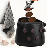 JDHAVMOS coffee knock box front view, durable ABS construction for daily espresso prep.