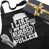 JDNFYGX funny apron front view with protective three-layer fabric for cooking