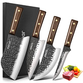 JDRICHX butcher knife set 8in meat cleaver in action for heavy chopping tasks