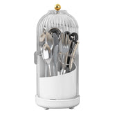 JEESA Dustproof Utensil Holder with Lid, lid closed protects utensils from dust.