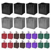 JERIA 24-pack reusable grocery bags in bold colors for daily shopping.