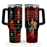 Jesuspirit Armor of God 40oz tumbler front view for daily devotion and travel