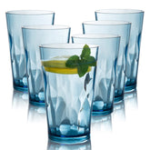 JGIRL unbreakable plastic drinking glasses 6-pack for durable everyday use.
