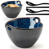 JH JIEMEI HOME ramen bowl 7-inch with chopsticks and spoons for complete meals