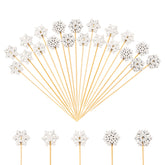 Jiesky snowflake cocktail picks in wood, perfect for elegant holiday appetizers.