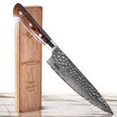 Jikko Damascus Gyuto 8.5-inch blade for precise slicing.