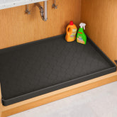 Jin&Bao under-sink mat 31x22 inches with full coverage and raised edge protection for spills