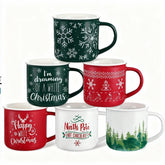 Jinei Christmas mug forest design for cozy hot drinks and festive gatherings