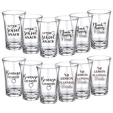 Jinei teacher shot glass with heavy base for stable tabletop use