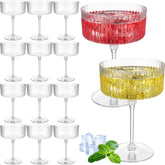 Jingmore ribbed martini glasses 12-pack, 10 oz, perfect for upscale home entertaining.