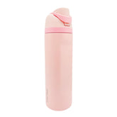 JINLING 24oz insulated bottle with straw in light pink keeps drinks cold on the go.
