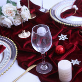 JINVASE burgundy velvet table runner, 20x120 inches, adds luxurious warmth to tables