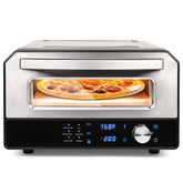 JIPPCL 800℉ pizza oven front view showing compact countertop design for home kitchens