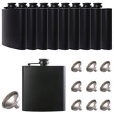Jiuzhu hip flask 6oz in black, leakproof and easy to carry.