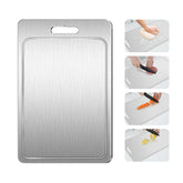Jiwasio titanium cutting board fruits side for clean, organized prep.