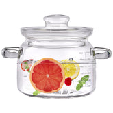 jjojcll 3L glass simmer pot with lid shows clear graduations for precise cooking