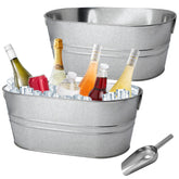 JJXUANER 2-pack 4-gallon ice buckets ready for parties and transport
