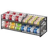JKsmart 2-tier stackable rack front view emphasizes sturdy pantry organization