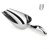 Jmulriu 12oz ice scoop for freezer in rust-resistant stainless steel.