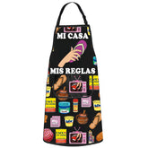 JNIAP Latina Mom Apron front view shows durable polyester protection for cooking