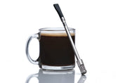 JoGo compact brewing straw for on-the-go coffee and tea brewing.