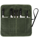 JOINDO Knife Roll Bag front view with 6-slot organization for quick access.