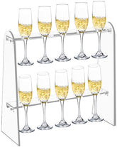 Joioda Champagne Wall Holder two-tier clear acrylic display for ten glasses
